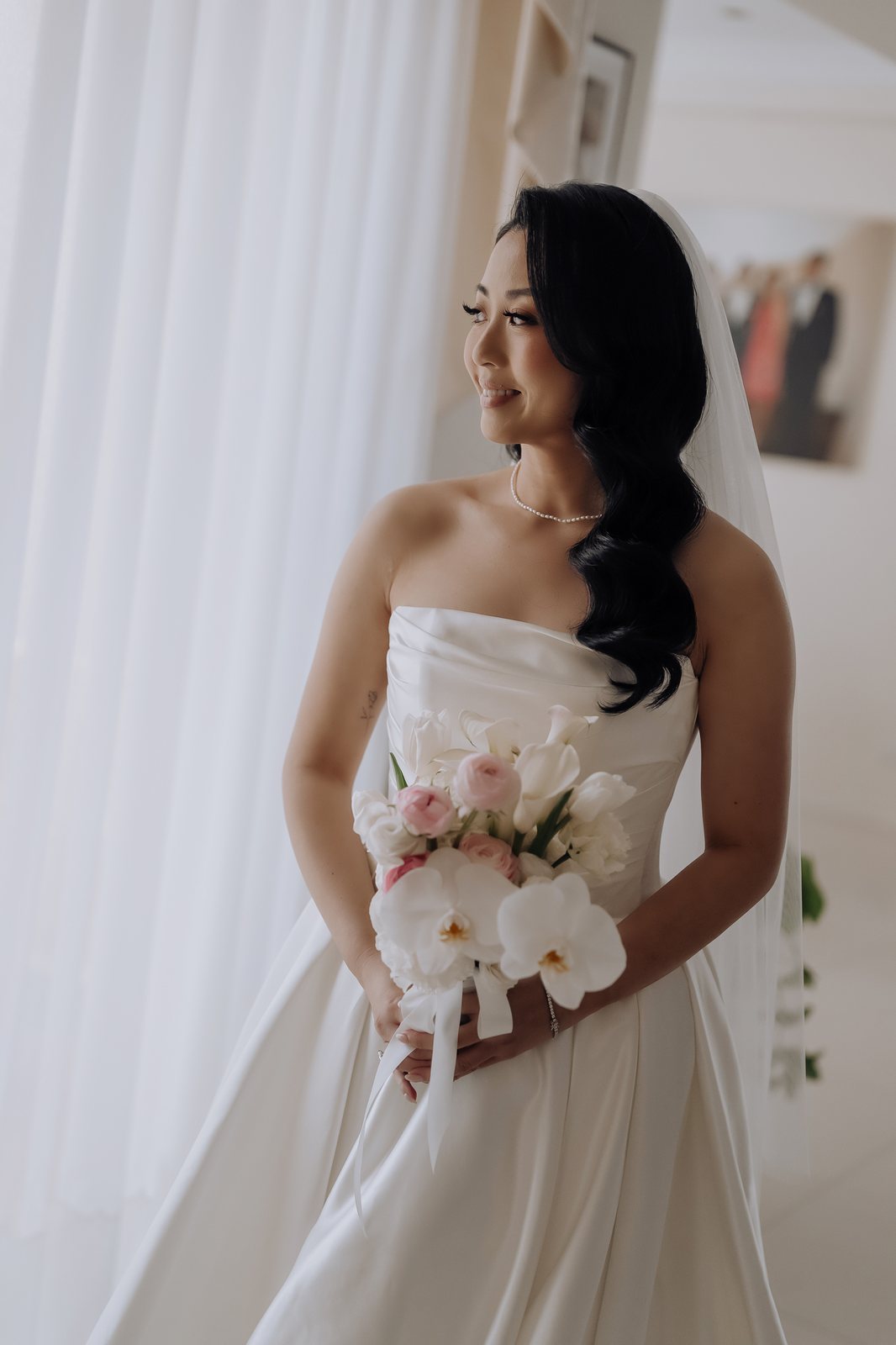 Bride in window light